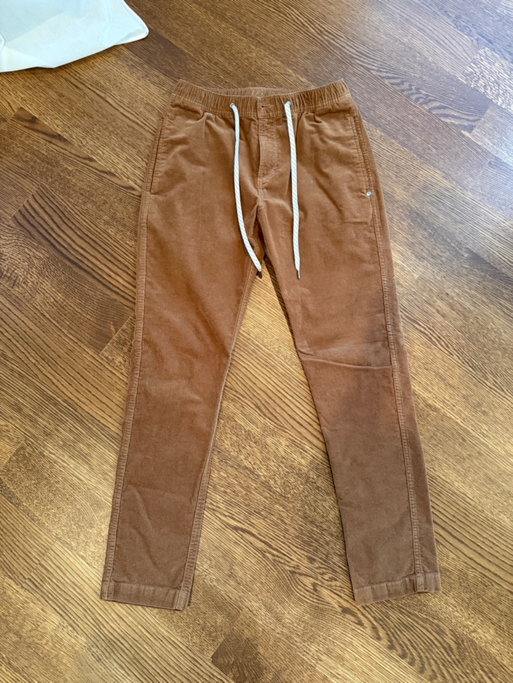 Vuori Brown Corduroy Jogger Pants with Contrast Drawstring